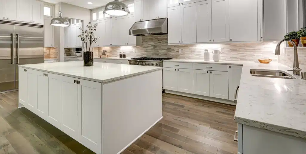 Hardwood Flooring Installation Murphy TX by The Flooring & Remodeling Shop showing newly installed natural wood flooring in a residential interior