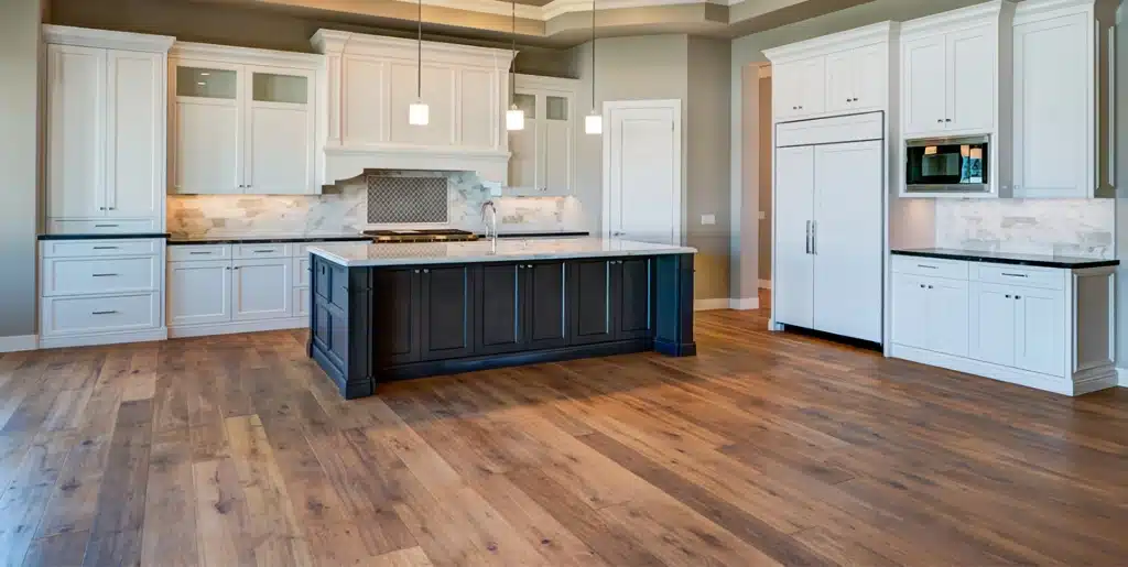 Hardwood Flooring Installation Richardson TX by The Flooring & Remodeling Shop showing newly installed natural wood flooring in a residential interior